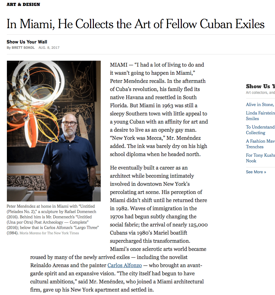 In Miami, He Collects the Art of Fellow Cuban Exiles